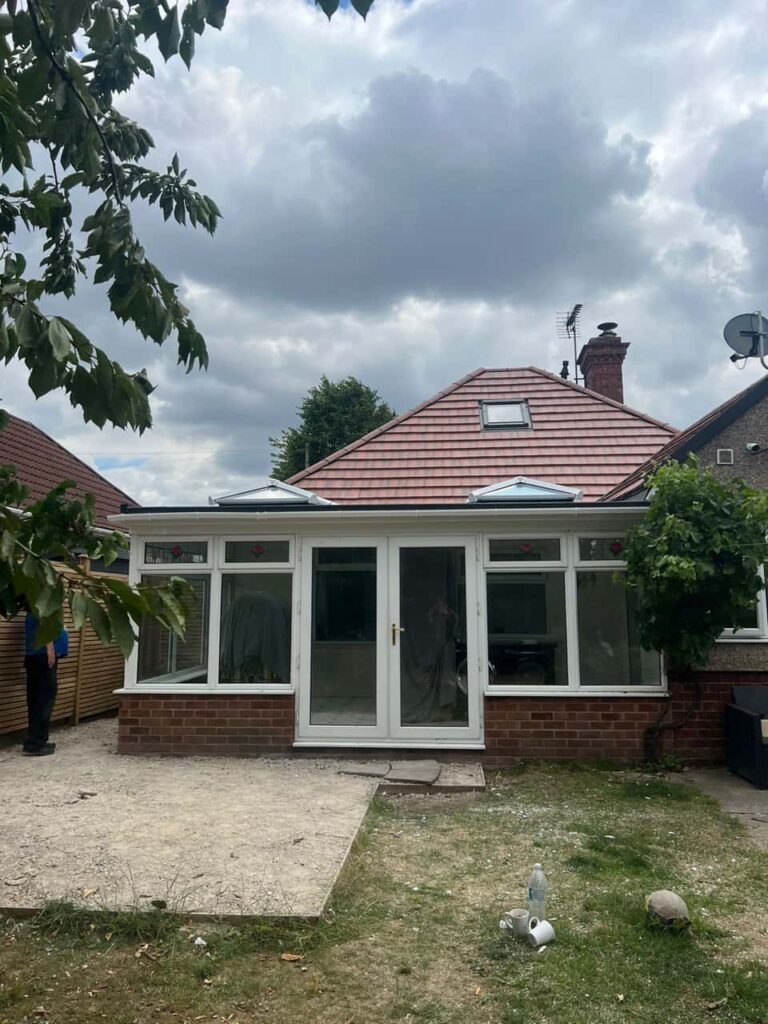 This is a photo of a hipped roof on a bungalow that has just had roof repairs carried out. Works carried out by Chatteris Roofing Repairs